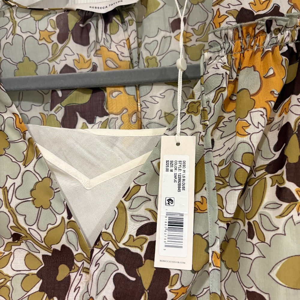 Rebecca Taylor, Floral Brown mustard top